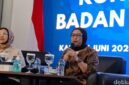 Kepala Badan Gizi Nasional (BGN) Nanik Sudaryati Deyang menyampaikan langkah efisiensi anggaran program Makan Bergizi Gratis (MBG) di Jakarta, Kamis (4/6/2026). (Foto: Retno Ayuningrum)