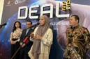 Menkomdigi Meutya Hafid menjelaskan tren penurunan pendanaan inovasi di Asia Tenggara dalam forum Digital Ecosystem Alignment (DEAL) di Jakarta.(Foto: CNN Indonesia/ Loamy Noprizal)