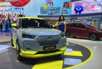 Booth Daihatsu di GIIAS 2026 menampilkan mobil konsep, kendaraan elektrifikasi, dan promo menarik di ICE BSD City, Tangerang.(Foto : Liputan6.com/Arief Aszhari)