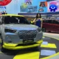 Booth Daihatsu di GIIAS 2026 menampilkan mobil konsep, kendaraan elektrifikasi, dan promo menarik di ICE BSD City, Tangerang.(Foto : Liputan6.com/Arief Aszhari)