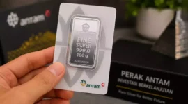 PT Aneka Tambang Tbk menaikkan harga perak murni hari ini, mengikuti penguatan harga perak global.( Foto : Ilustrasi AI)