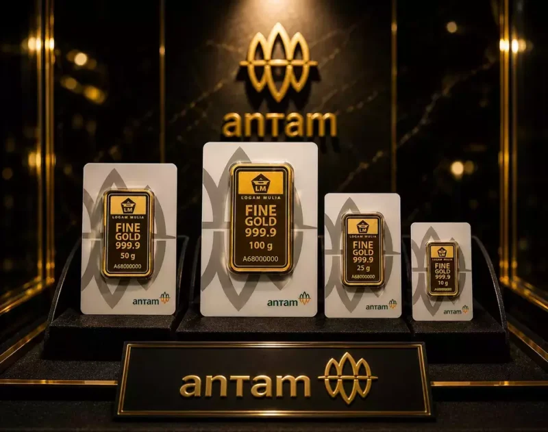 Pergerakan harga emas Antam yang menguat pada perdagangan 22 Juli 2026.(Foto : ilustrasi oleh AI)