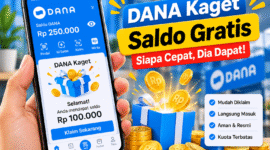 Ilustrasi fitur DANA Kaget yang memungkinkan pengguna berbagi saldo digital melalui tautan dengan sistem siapa cepat dia dapat. ( Foto AI)