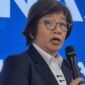 Wakil Kepala BGN Agustina Arumsari mengungkap temuan SPPG yang memiliki dua rekening virtual saat konferensi pers di Jakarta.(Foto : CNN Indonesia/ Dela Naufalia)