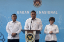 Kepala Badan Gizi Nasional (BGN) Sudaryono mengumumkan pemberhentian 261 pegawai non-ASN bermasalah dalam konferensi pers di Jakarta, Senin (27/7).(FOTO:CNN Indonesia/Muhammad Falah)