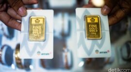 Harga emas Antam hari ini kembali naik Rp 7.000 per gram menjadi Rp 2.612.000.(Ilustrasi/Foto: Andhika Prasetia)