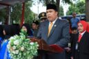 Hutri Randa membacakan teks Proklamasi pada upacara HUT RI ke-81.