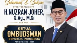 Ketua DPRD Kota Sungai Penuh Hutri Randa menyampaikan ucapan selamat kepada H. Nuzran Joher atas terpilihnya sebagai Ketua Ombudsman RI periode 2026–2031.