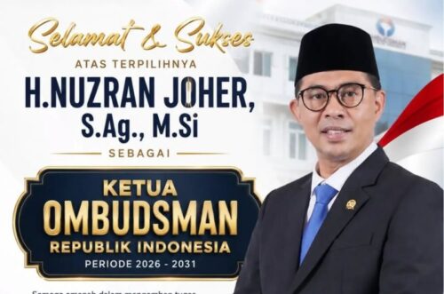 Ketua DPRD Kota Sungai Penuh Hutri Randa menyampaikan ucapan selamat kepada H. Nuzran Joher atas terpilihnya sebagai Ketua Ombudsman RI periode 2026–2031.