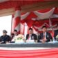 DPRD Sungai Penuh menghadiri upacara penurunan bendera HUT ke-81 RI.