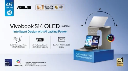 ASUS Vivobook S14 OLED (S3407AA) hadir dengan desain tipis dan ringan untuk mendukung aktivitas saat travelling. (Foto: dok. Istimewa/kumparan.com)