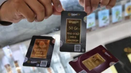 Harga emas Antam, Galeri24, dan UBS di Pegadaian mengalami penurunan pada Jumat (11/9/2026).(Foto : Liputan6.com/Angga Yuniar)