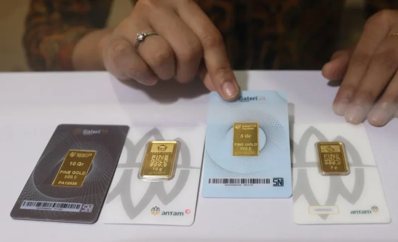 Harga emas Antam mengalami penurunan pada perdagangan Rabu (9/9/2026).(Foto : Liputan6.com/Angga Yuniar)