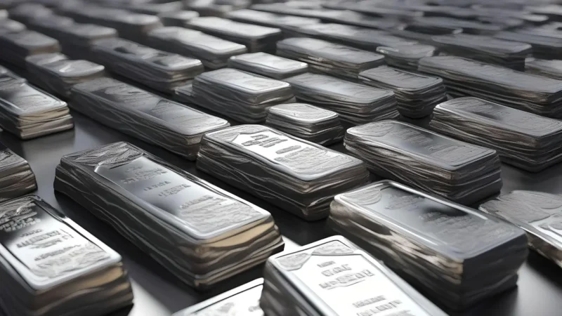 Harga perak Antam hari ini turun Rp2.340 menjadi Rp41.860.(Foto : Ilustrasi perak-silver by AI/liputan6.com)