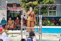 Kunjungan Tim Penggerak PKK Kota Sungai Penuh ke SMPN 8 Sungai Penuh dalam kegiatan Program 3S.