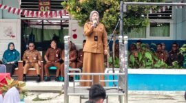 Kunjungan Tim Penggerak PKK Kota Sungai Penuh ke SMPN 8 Sungai Penuh dalam kegiatan Program 3S.