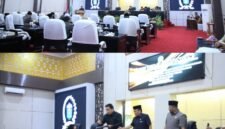 Ketua DPRD Kota Sungai Penuh Hutri Randa memimpin rapat kerja gabungan pembahasan perubahan KUA dan PPAS Tahun Anggaran 2026.(Foto : Humas Dprd Kota Sungai Penuh)