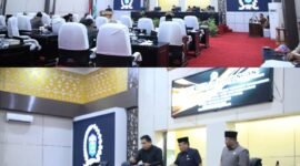 Ketua DPRD Kota Sungai Penuh Hutri Randa memimpin rapat kerja gabungan pembahasan perubahan KUA dan PPAS Tahun Anggaran 2026.(Foto : Humas Dprd Kota Sungai Penuh)
