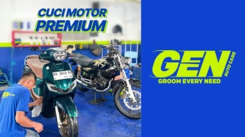 GEN Autocare menghadirkan layanan cuci motor dengan air bersih dari sumber mata air dan fasilitas modern di Sungai Penuh.( Foto istimewa)