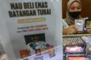 Harga emas Galeri24, Antam, dan UBS di Pegadaian turun pada Jumat (23/10/2026).(Foto : Liputan6.com/Angga Yuniar)