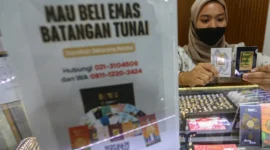 Harga emas Galeri24, Antam, dan UBS di Pegadaian turun pada Jumat (23/10/2026).(Foto : Liputan6.com/Angga Yuniar)