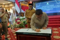 BAM DPR RI dan pemerintah daerah menyepakati empat poin penyelesaian konflik agraria Zona Merah Kota Jambi.(Foto : Tribun Jambi/Sopianto)