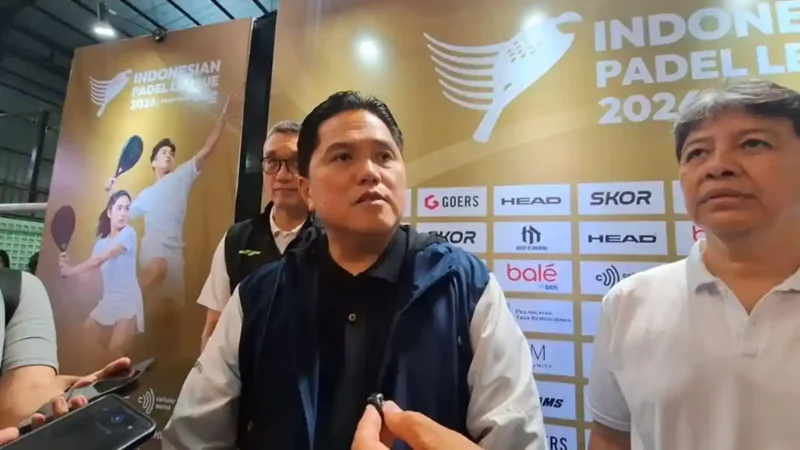 Menpora Erick Thohir mengapresiasi pencapaian Indonesia yang meraih lima medali emas di Asian Games 2026.(Foto : Tribunnews/Abdul Majid)